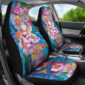 Hibiscus And Turtle Car Seat Covers - AH-CAR SEAT COVERS-Alohawaii-Car Seat Covers-Universal Fit-White-Vibe Cosy™