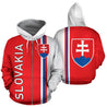 Slovakia All Over Zip-Up Hoodie - Straight Version - BN04-ALL OVER PRINT ZIP HOODIES (P)-LoveTheWorld-Men-S-Red-Vibe Cosy™