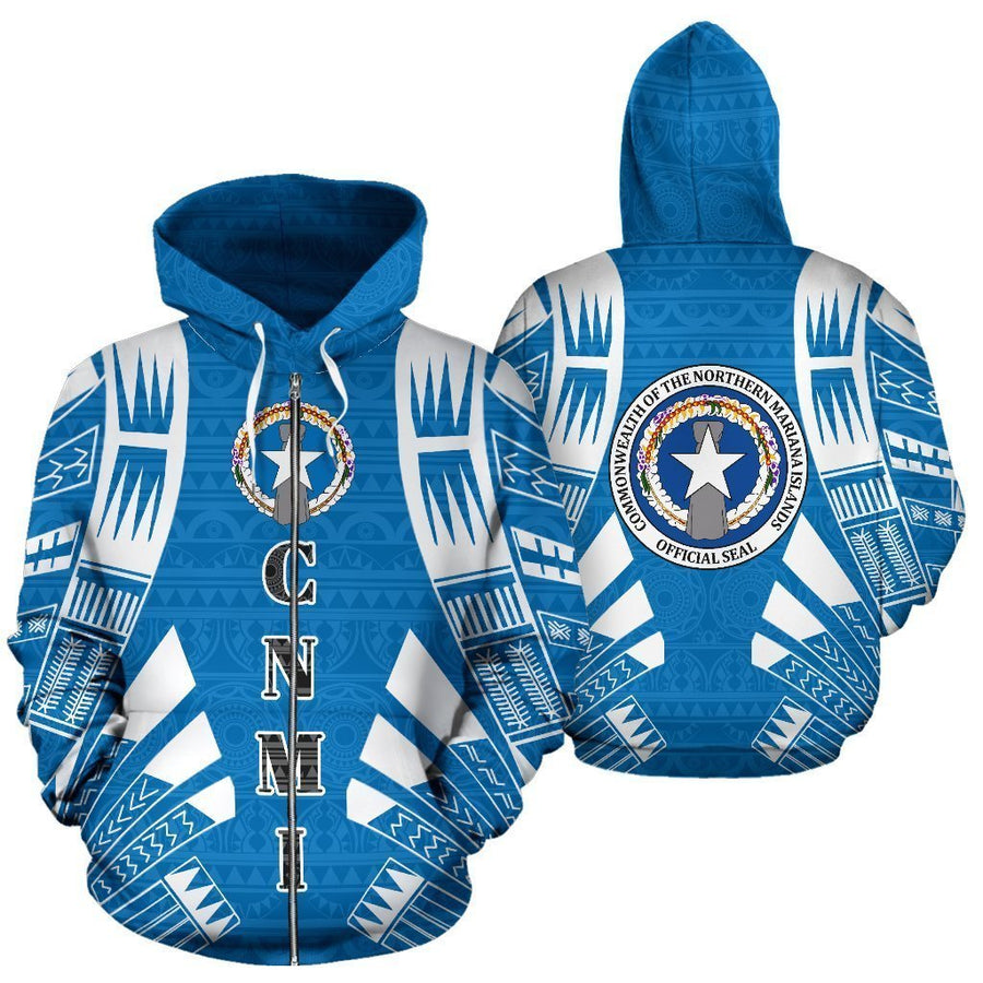 Northern Mariana Islands All Over Hoodie - Tattoo Style-Apparel-HD09-Hoodie-S-Vibe Cosy™