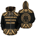Northern Mariana Island Gold Color All Over Hoodie-Apparel-HD09-Zipped Hoodie-S-Vibe Cosy™