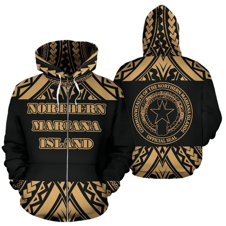 Northern Mariana Island Gold Color All Over Hoodie-Apparel-HD09-Hoodie-S-Vibe Cosy™