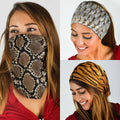 Animal Textures (Fish, Snake, Tiger) - Bandana 3 Pack-Amaze Style™-Animal Textures (Fish, Snake, Tiger) - Bandana 3 Pack-Vibe Cosy™