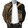 Hawaii Coat Of Arm Polynesian Men's Bomber Jacket - Circle Style 07 - AH - J1-BOMBER JACKETS (P)-Phaethon-Men's Bomber Jacket-S-White-Vibe Cosy™