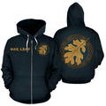 Oak Leaf Viking All Over Zip-Up Hoodie - BN09-ALL OVER PRINT ZIP HOODIES (P)-HP Arts-Zip-Up Hoodie-S-Vibe Cosy™