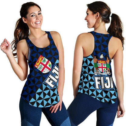 Fiji Polynesian Women's Tank Top Coat Of Arms-Women'S TANK TOPS-Khanh Arts-Women's Tank Top - Fiji-S-Vibe Cosy™