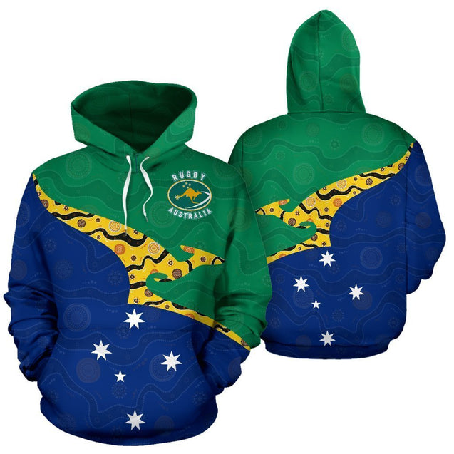 Australia Rugby Kangaroo Hoodie-Apparel-HD09-Hoodie-S-Vibe Cosy™