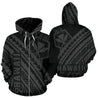 Hawaii Kanaka Polynesian Hoodie - Poly Style Gray - AH - J1-ALL OVER PRINT HOODIES (P)-Phaethon-Zip-Up Hoodie-S-Vibe Cosy™