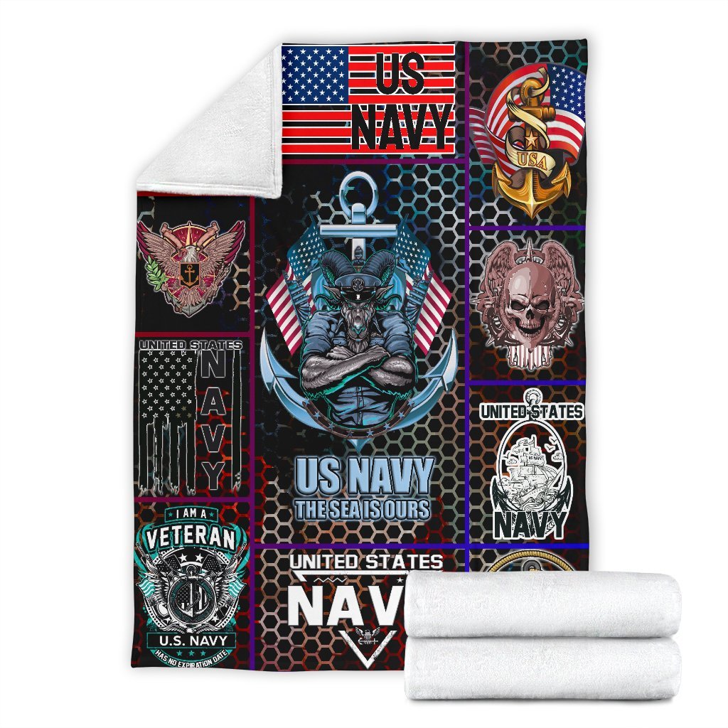 US Navy 3D All Over Printed Blanket