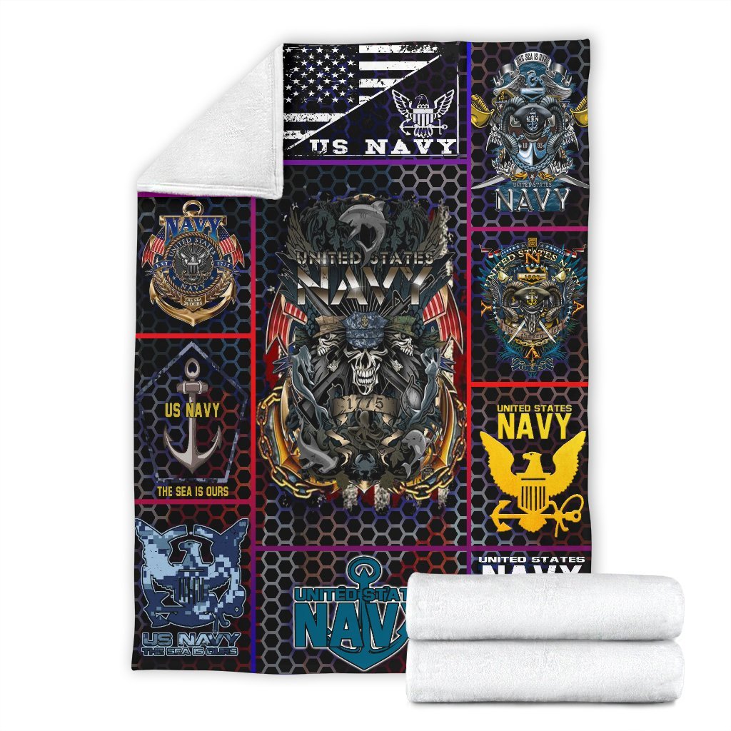 US Navy 3D All Over Printed Blanket