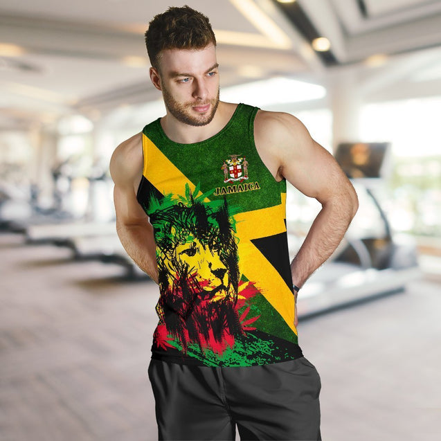 Jamaica - Jamaican Lion Tank Top A7-Apparel-Phaethon-Tank Top-S-Vibe Cosy™