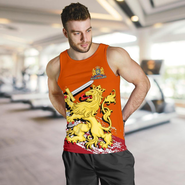 (Holland) Netherlands Lion Special Tank Top A7-Apparel-Phaethon-Tank Top-S-Vibe Cosy™