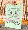 Meow - Coperta in Pile/Verde -Amaze Style™-Premium BlanketMeow - Coperta in Pile/Verde -Youth (56 x 43 inches / 140 x 110 cm)-Vibe Cosy™