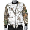 Men's Bomber Jacket - Reel Tree Snow Camo-HP Arts-Men's Bomber Jacket - Men's Bomber Jacket - Reel Tree Snow Camo-S-Vibe Cosy™