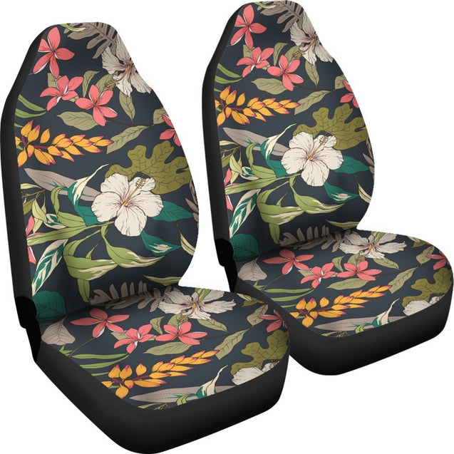 Hawaii Hibiscus Pattern Car Seat Covers 05 - AH - TH3-CAR SEAT COVERS-Alohawaii-Car Seat Covers-Universal Fit-White-Vibe Cosy™
