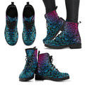 Bohemian Rainbow (Black) - Vegan Leather Boots-Amaze Style™-Women's Leather Boots - Bohemian Rainbow (Black) - Vegan Leather Boots-US5 (EU35)-Vibe Cosy™