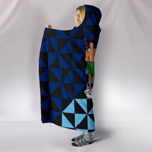 Fiji Polynesian Hooded Blanket Coat Of Arms-Apparel-Khanh Arts-Hooded Blanket-Youth 49.6x59.05-Vibe Cosy™