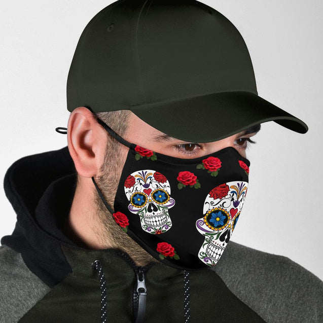 Sugar Skull-Amaze Style™-Face Mask - Sugar Skull-Adult Mask + 2 FREE Filters (Age 13+)-Vibe Cosy™