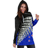 New Zealand Silver Fern Hoodie Dress Blue K4-Apparel-HD09-Hoodie Dress-S-Vibe Cosy™