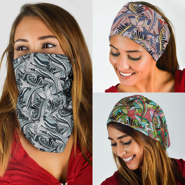 Funky Patterns Set 1 - Bandana 3 Pack-Amaze Style™-Funky Patterns Set 1 - Bandana 3 Pack-Vibe Cosy™