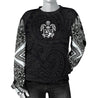 Guam Women's Sweater - Polynesian Turtle - BN09-SWEATERS-HP Arts-Guam-XS-Black-Vibe Cosy™