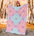 Bohemian Blue Ombre (White) - Throw Blankets-Amaze Style™-Premium BlanketBohemian Blue Ombre (White) - Throw Blankets-Youth (56 x 43 inches / 140 x 110 cm)-Vibe Cosy™