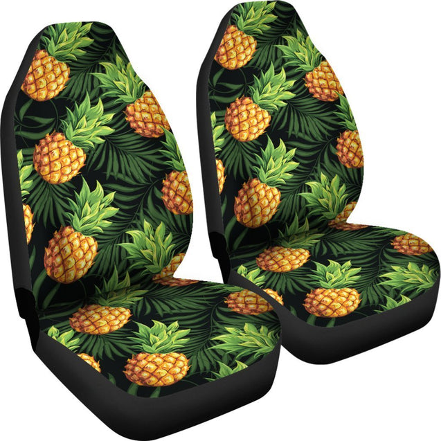 Pineapple Car Seat Covers 09 - AH - TH3-CAR SEAT COVERS-Alohawaii-Car Seat Covers-Universal Fit-White-Vibe Cosy™