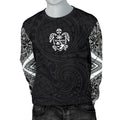 Guam Men's Sweater - Polynesian Turtle - BN09-SWEATERS-HP Arts-Guam-S-Black-Vibe Cosy™