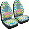 Pineapple Car Seat Covers 01 - AH-CAR SEAT COVERS-Alohawaii-Car Seat Covers-Universal Fit-White-Vibe Cosy™