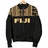 Fiji Bomber Jacket - Polynesian Gold Version - BN09-BOMBER JACKETS (P)-Khanh Arts-Men's Bomber Jacket-S-White-Vibe Cosy™