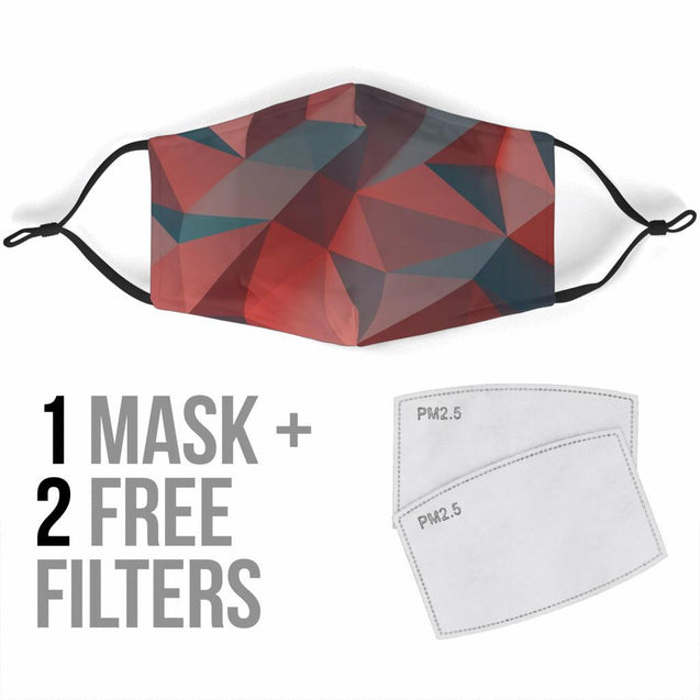 Polygon Face Mask with 5 Layer Filters-Amaze Style™-Face Mask - Polygon Face Mask with 5 Layer Filters-Adult Mask + 2 FREE Filters (Age 13+)-Vibe Cosy™