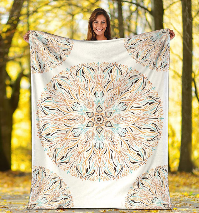 Mandala P1 (White) - Throw Blankets-Amaze Style™-Premium BlanketMandala P1 (White) - Throw Blankets-Youth (56 x 43 inches / 140 x 110 cm)-Vibe Cosy™