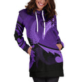 New Zealand Silver Fern Hoodie Dress Purple-Apparel-HD09-Hoodie Dress-S-Vibe Cosy™