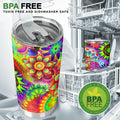 Abstract Bright Floral - Travel Tumbler-Amaze Style™-Tumbler - Abstract Bright Floral - Travel Tumbler-20oz Large-Vibe Cosy™