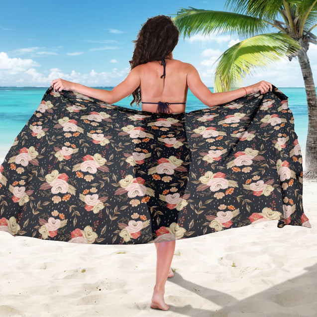 Autumn Fall Floral - Sarong Wrap-Amaze Style™-Autumn Fall Floral - Sarong Wrap-Vibe Cosy™