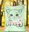 Meow - Coperta in Pile/Verde -Amaze Style™-Premium BlanketMeow - Coperta in Pile/Verde -Youth (56 x 43 inches / 140 x 110 cm)-Vibe Cosy™