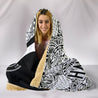 Hawaii Polynesian Hooded Blanket - Circle Style 01 J1-HOODED BLANKETS (P)-Phaethon-Hooded Blanket-Youth 60"x45"-White-Vibe Cosy™