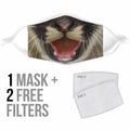 Cougar / Mountain Lion Face Mask (Cub)-Amaze Style™-Face Mask - Cougar / Mountain Lion Face Mask (Cub)-Adult Mask + 2 FREE Filters (Age 13+)-Vibe Cosy™