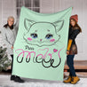 Meow - Coperta in Pile/Verde -Amaze Style™-Premium BlanketMeow - Coperta in Pile/Verde -Youth (56 x 43 inches / 140 x 110 cm)-Vibe Cosy™