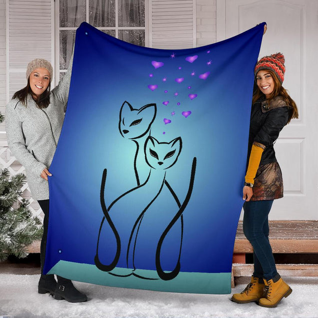Gatti Innamorati - Coperta in Pile -Amaze Style™-Premium BlanketGatti Innamorati - Coperta in Pile -Youth (56 x 43 inches / 140 x 110 cm)-Vibe Cosy™