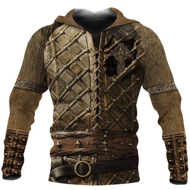 Irish Armor Knight Warrior Chainmail 3D All Over Printed Shirts For Men and Women AM020306-Apparel-TT-Hoodie-S-Vibe Cosy™