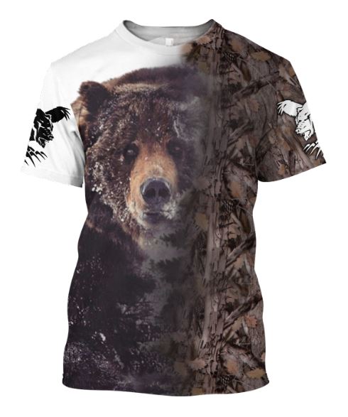 Bear Hunting 3D All Over Printed Shirts For Men