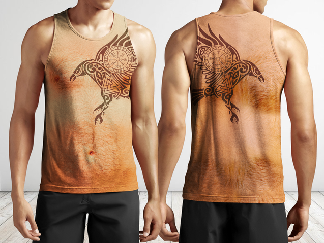 Real Viking Tattoos All Over Printed AM021001-Apparel-HP Arts-Men's Tank Top-S-Vibe Cosy™
