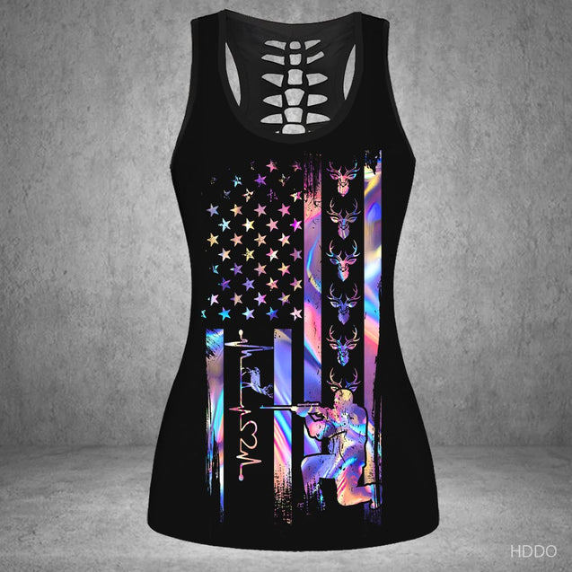 Deer Hologram Combo Tank + Legging TT062034-Apparel-TT-S-S-Vibe Cosy™