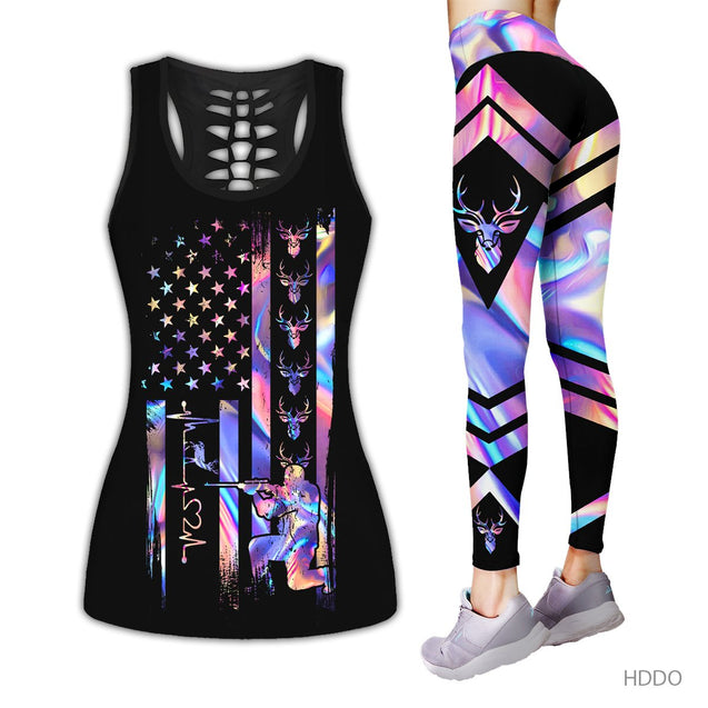 Deer Hologram Combo Tank + Legging TT062034-Apparel-TT-S-S-Vibe Cosy™