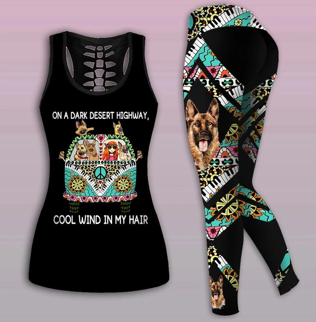 German Shepherd hippie combo Tank + Legging NNK030916-Apparel-TA-S-S-Vibe Cosy™