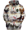 3D All Over Print Chicken Collector Shirt-Apparel-6teenth World-Hoodie-S-Vibe Cosy™