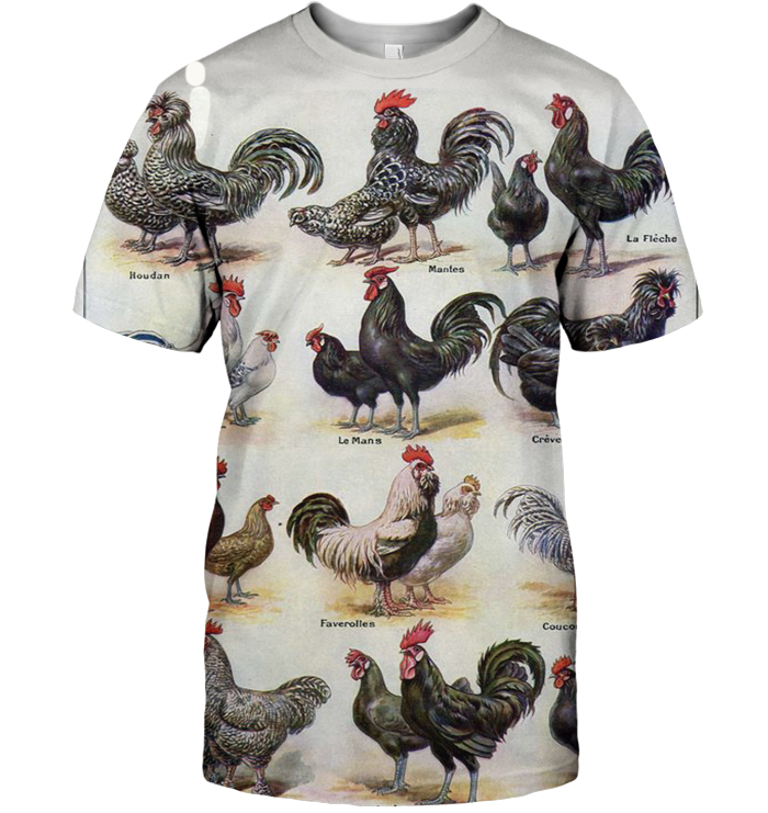 3D All Over Print Rooster Collector Shirt-Apparel-6teenth World-T-Shirt-S-Vibe Cosy™