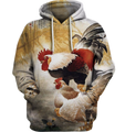3D All Over Print Chicken Family Shirt-Apparel-6teenth World-Hoodie-S-Vibe Cosy™