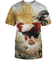 3D All Over Print Chicken Family Shirt-Apparel-6teenth World-T-Shirt-S-Vibe Cosy™