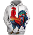 3D All Over Print Rooster Shirt-Apparel-6teenth World-Hoodie-S-Vibe Cosy™